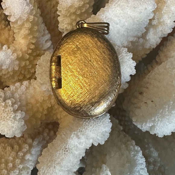 Vintage Vanda U.S.A. Carved Celluloid Perfume / Fragrance Locket Pendant - Picture 4 of 8